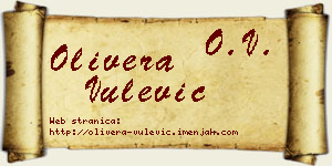 Olivera Vulević vizit kartica